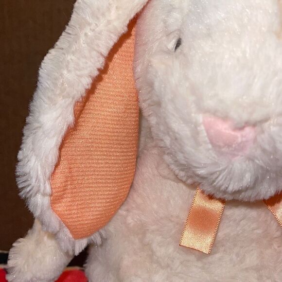 Kids Preferred FURRIENDS 14” white Bunny Floppy Ears Tangerine accents - Picture 3 of 9